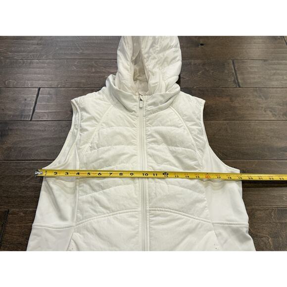 Lululemon Womens White Full Zip Hooded Another Mile Vest Jacket Size 12 $168 - Picture 10 of 10